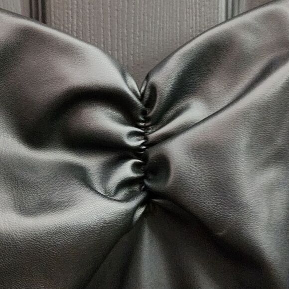 Zara Faux Leather Mini Dress - Picture 8 of 16